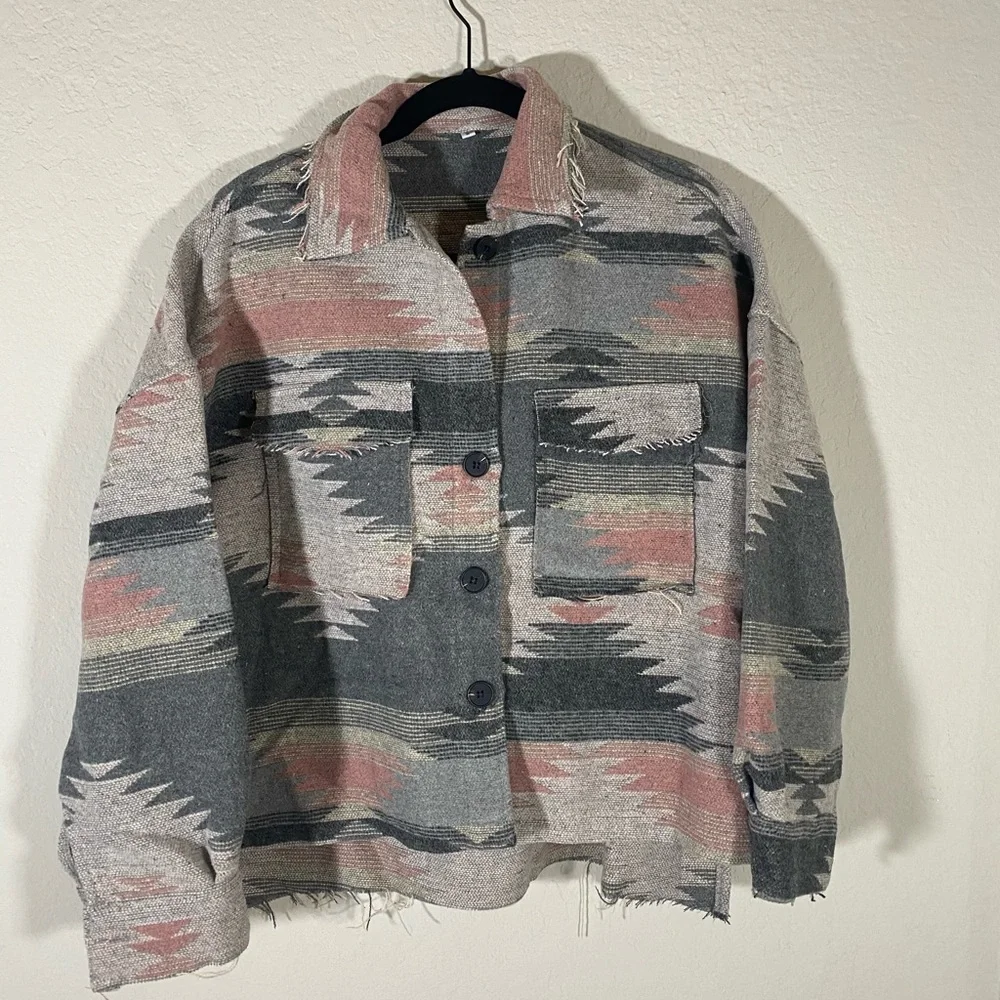 Pink Aztec Jacket - Picture 1 of 16